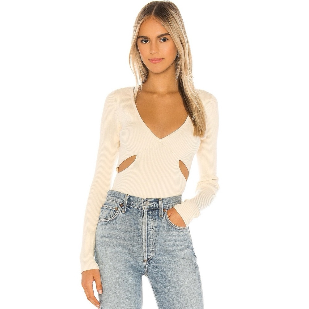 Camila Coelho Tate Sweater in Ivory